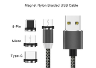 Phone Accessories Mobile USB Cable Micro Braided 3 In 1 USB Charging Cable