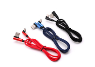 Double Elbow Mobile USB Cable / Braided Data Cable For Samsung OEM Support