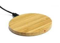 Ultra Thin QI Wireless Charger , Bamboo QI Wireless Charger OEM Available