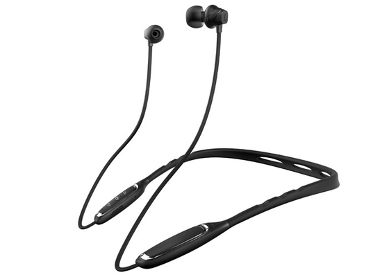 Portable Wireless Bluetooth Noise Cancelling Earbuds , Wireless Neckband Headphones With Mic